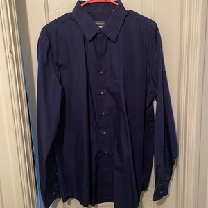 Last chance! Dark/navy blue men’s button up shirt, donating 2/12